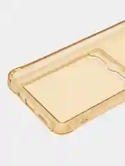 Золотой силиконовый чехол для Xiaomi Redmi 9A (Сяоми Редми 9А), с карманом для карт, прозрачный