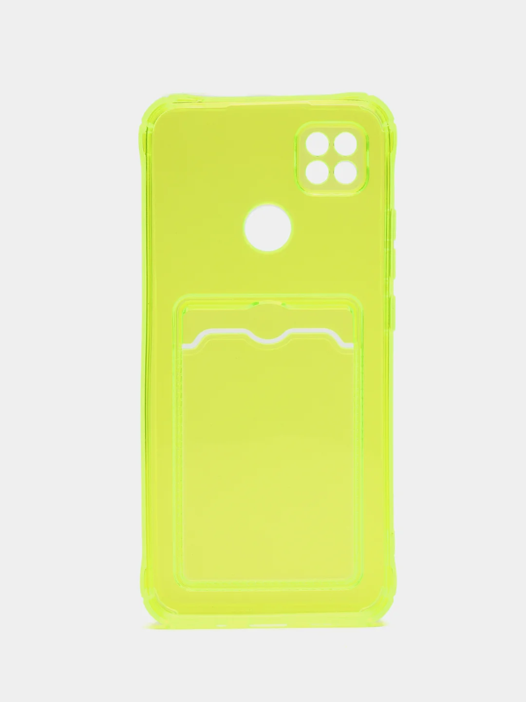Желтый силиконовый чехол Xiaomi Redmi 9C 10A, с карманом для карт, прозрачный