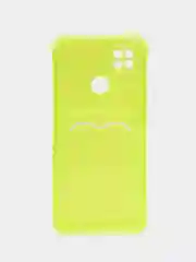 Желтый силиконовый чехол Xiaomi Redmi 9C 10A, с карманом для карт, прозрачный