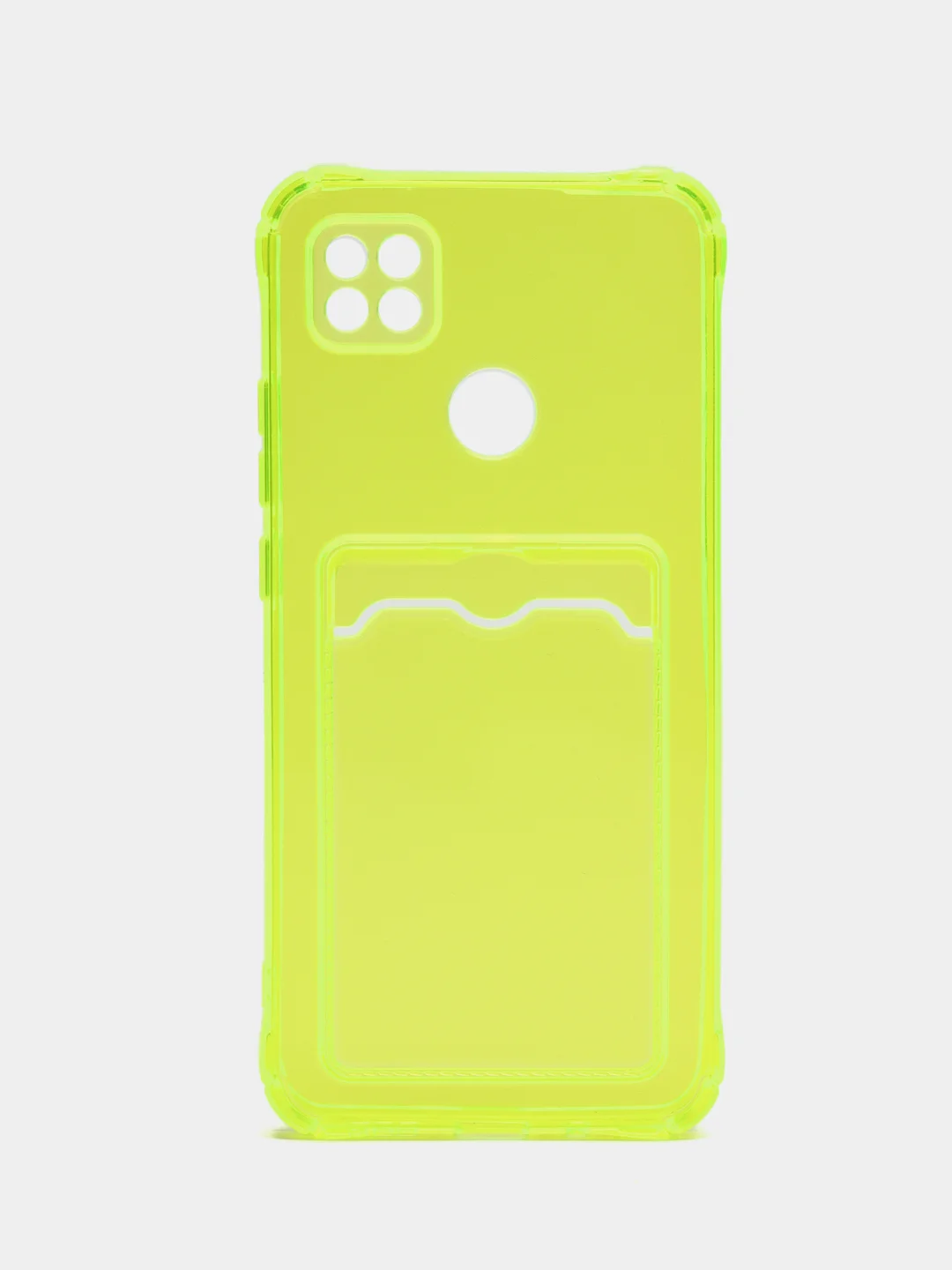 Желтый силиконовый чехол Xiaomi Redmi 9C 10A, с карманом для карт, прозрачный