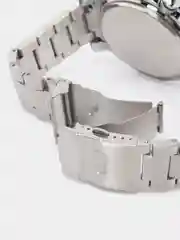 Серебряный мужские наручные часы Lige 9902 с хронографом, в подарочной упаковке