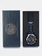 Синий мужские наручные часы Lige 8944 c хронографом, в подарочной упаковке