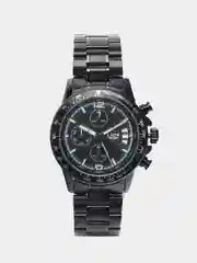 Черный мужские наручные часы Lige LG0002 с хронографом, в подарочной упаковке