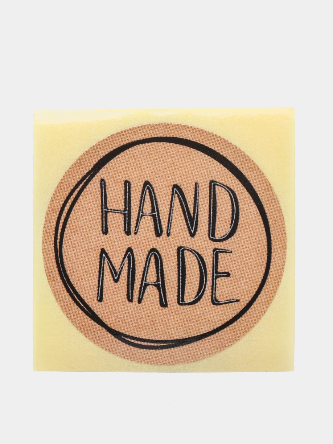 Бежевый наклейки - стикеры для бизнеса Hand made (Ручная работа), 10 штук, 20 штук, 50 штук