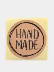 Бежевый наклейки - стикеры для бизнеса Hand made (Ручная работа), 10 штук, 20 штук, 50 штук