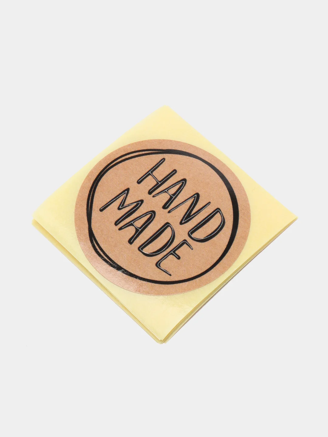 Бежевый наклейки - стикеры для бизнеса Hand made (Ручная работа), 10 штук, 20 штук, 50 штук