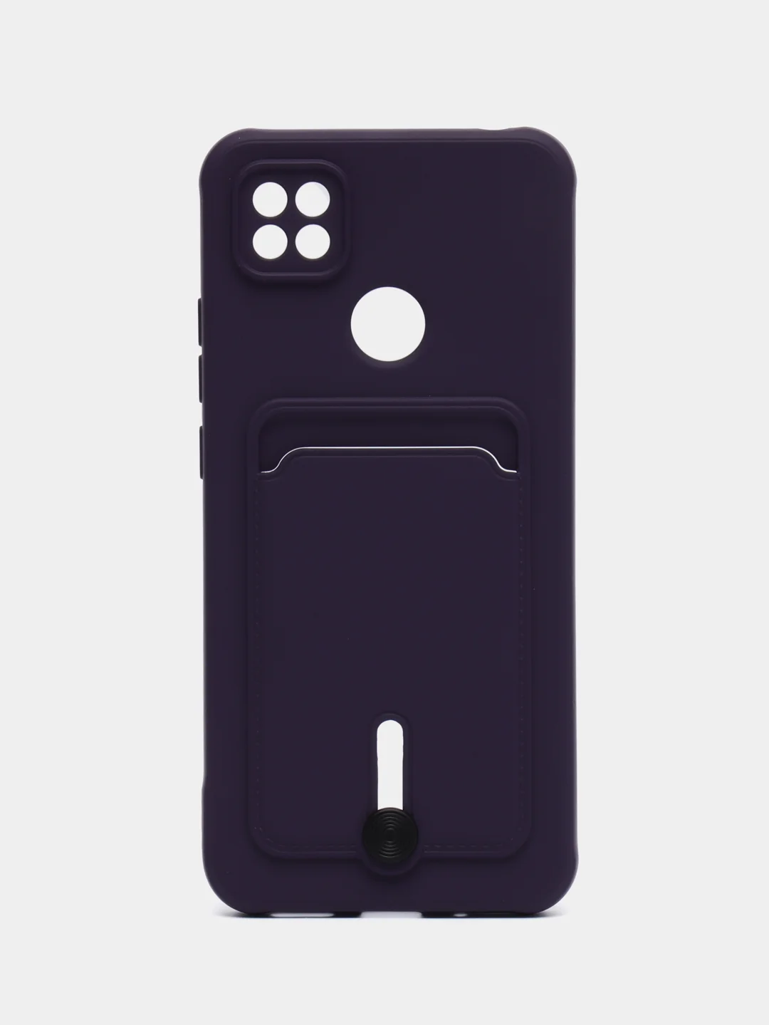 Пурпурный чехол Xiaomi Redmi 10A / 9C, Сяоми Редми 10А / 9С, с карманом для карты, силиконовый