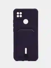 Пурпурный чехол Xiaomi Redmi 10A / 9C, Сяоми Редми 10А / 9С, с карманом для карты, силиконовый