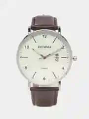 Серый металлик мужские наручные часы Dedima D-185, с календарём, в подарочной упаковке