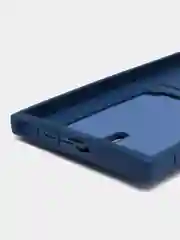 Синий чехол для Samsung Galaxy S23 Ultra, Самсунг С23 ультра силиконовый, с карманом для карты