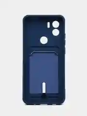 Синий чехол Xiaomi Redmi A1 Plus A2+ Poco C51 Редми А1 Плюс силиконовый, с карманом для карты