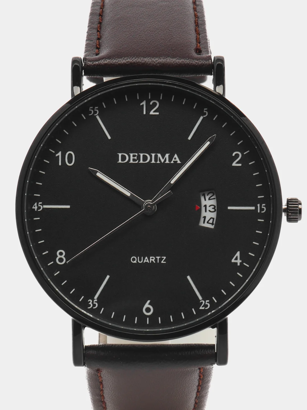 Черный мужские наручные часы Dedima D-185, с календарём, в подарочной упаковке
