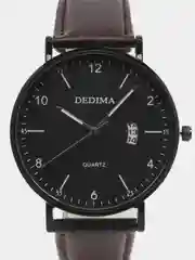 Черный мужские наручные часы Dedima D-185, с календарём, в подарочной упаковке