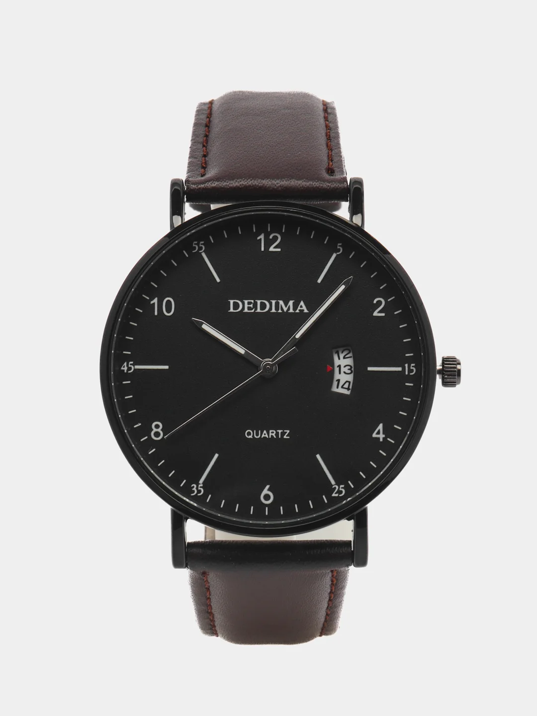 Черный мужские наручные часы Dedima D-185, с календарём, в подарочной упаковке