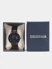 Черный мужские наручные часы Dedima D-185, с календарём, в подарочной упаковке