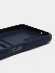 Темно-синий чехол Samsung Galaxy A12 / M12, Самсунг Галакси А12 / М12 силиконовый с карманом для карты