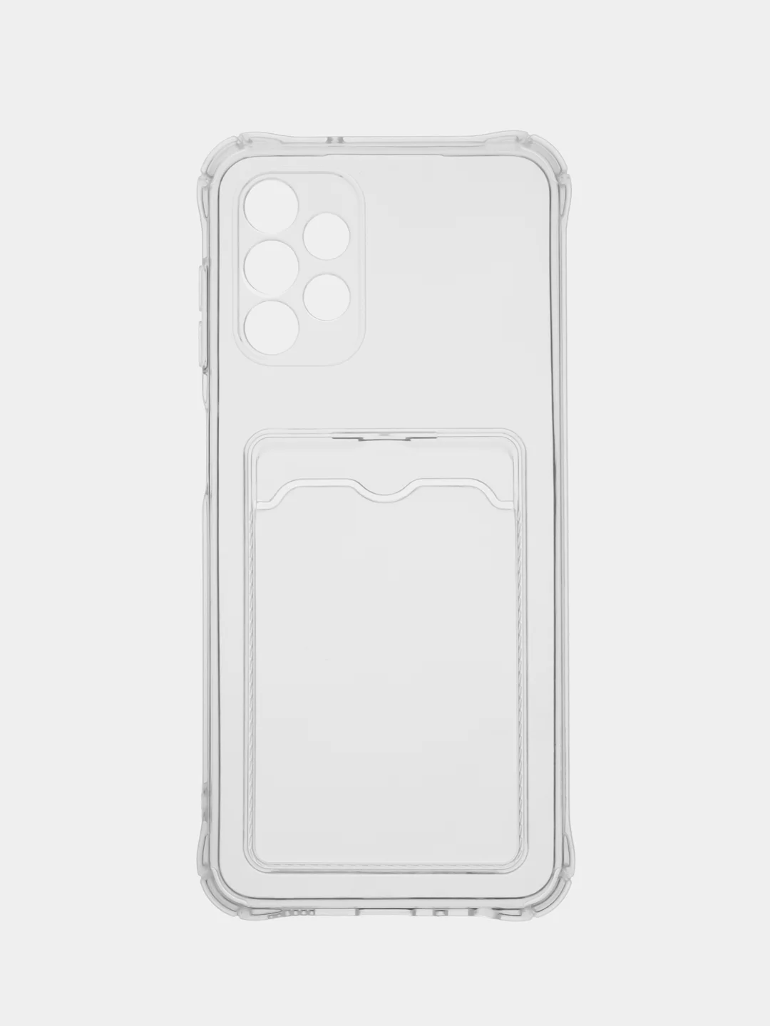 Чехол для Samsung Galaxy A13 4G (Самсунг Галакси А13 4Г), с карманом, прозрачный