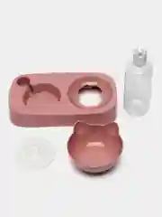 Розовый автопоилка-миска для кошек, с наклоном, 3 расцветки