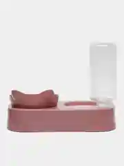 Розовый автопоилка-миска для кошек, с наклоном, 3 расцветки