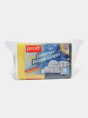 Губки универсальные 4 шт 130 х 100 мм с абразивом "PROFF"