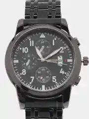 Черный мужские наручные часы KINGNUOS K-1756 с календарем в подарочной упаковке