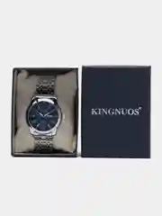 Синий мужские наручные часы KINGNUOS K-1683 с календарем в, подарочной упаковке
