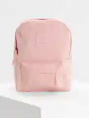 Розовый рюкзак однотонный