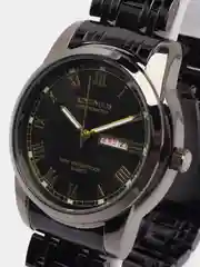 Черный мужские наручные часы KINGNUOS K-1758, с календарем, в подарочной упаковке