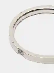 Серебряный тонкое кольцо женское с бриллиантом, украшение на палец
