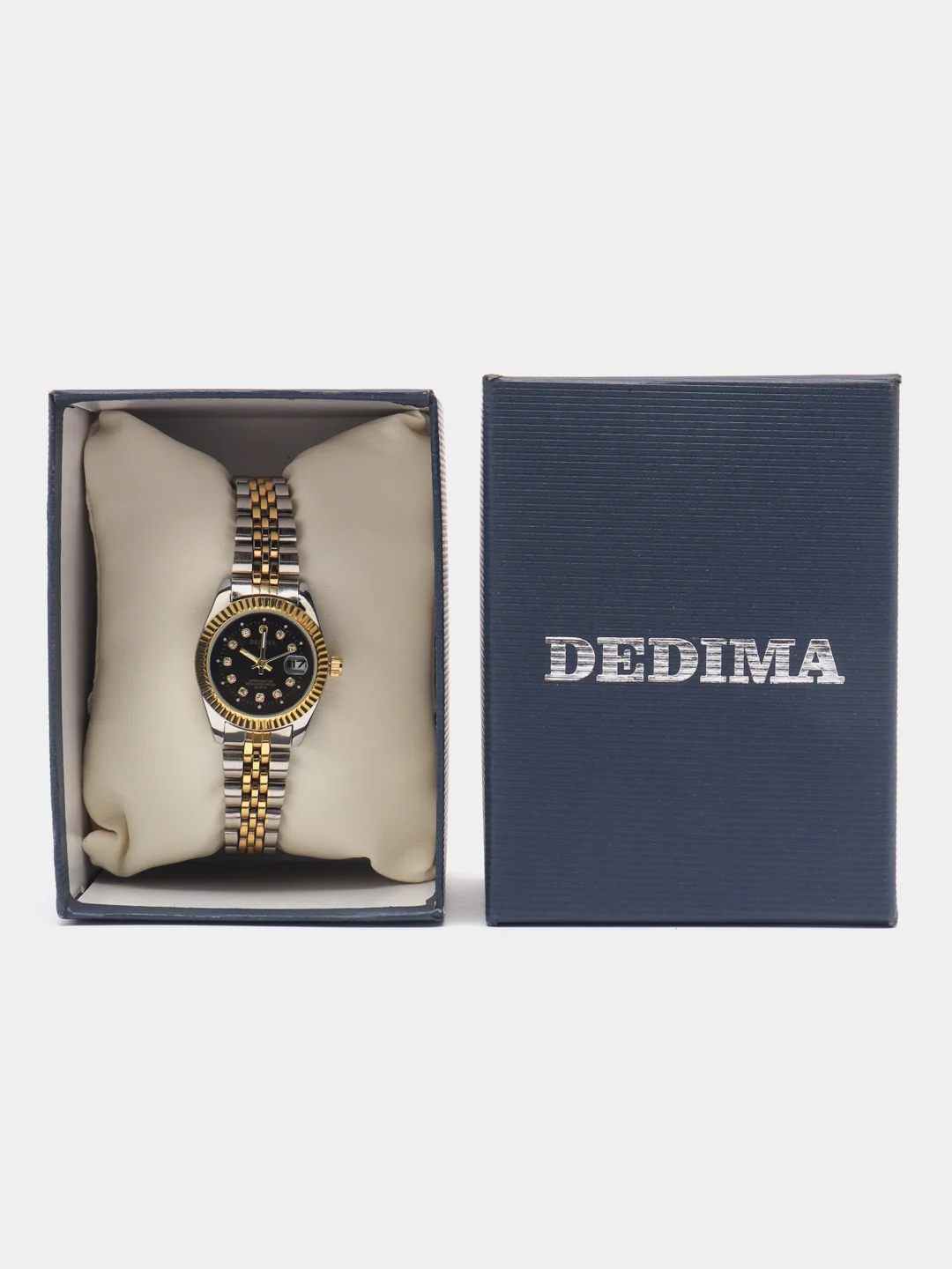 Черный наручные часы Dedima D-188, женские, с календарём, в подарочной упаковке