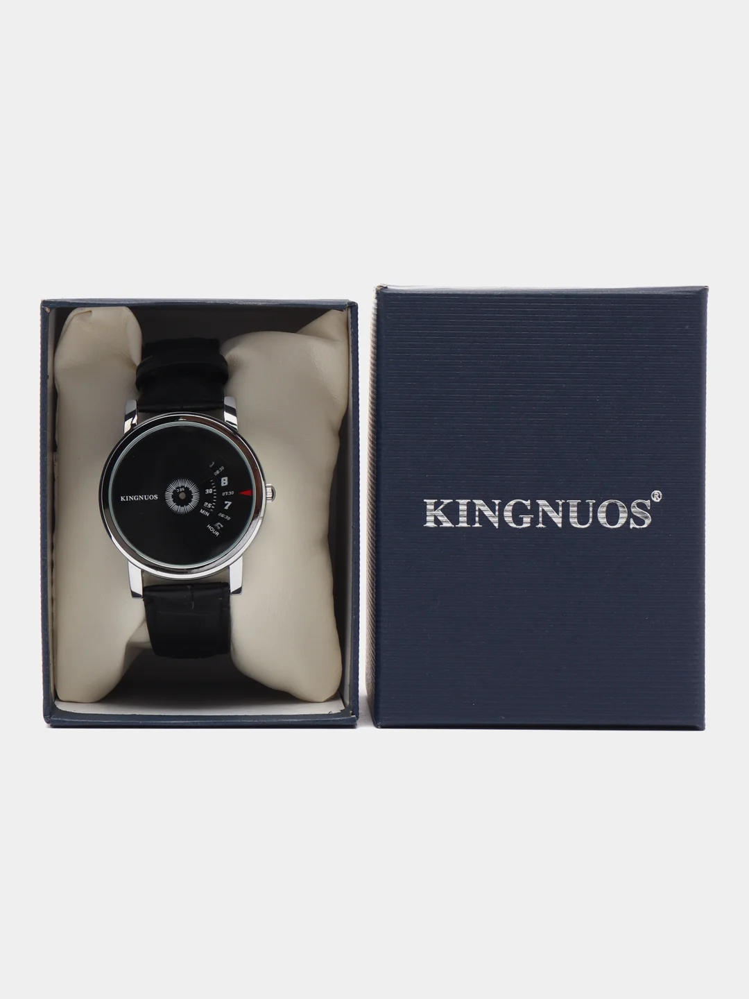 Серебряный мужские наручные часы KINGNUOS K-1260, в подарочной упаковке