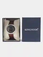 Шоколадный мужские наручные часы KINGNUOS K-025, в подарочной упаковке