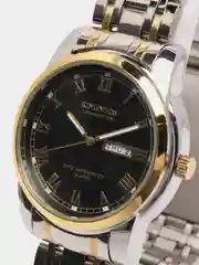 Желтый мужские наручные часы KINGNUOS K-1758, с календарем, в подарочной упаковке