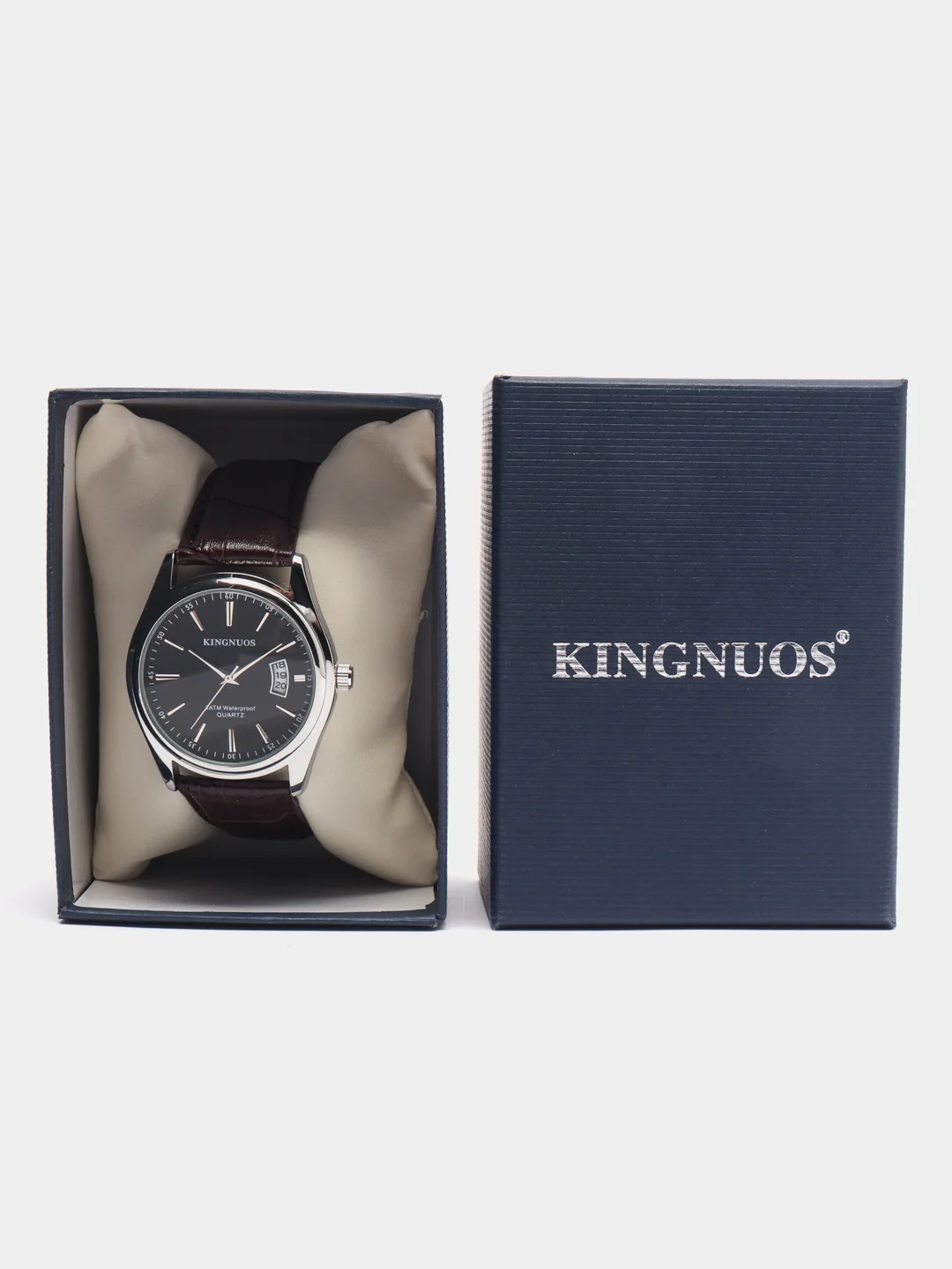 Черный мужские наручные часы KINGNUOS K-1853, в подарочной упаковке