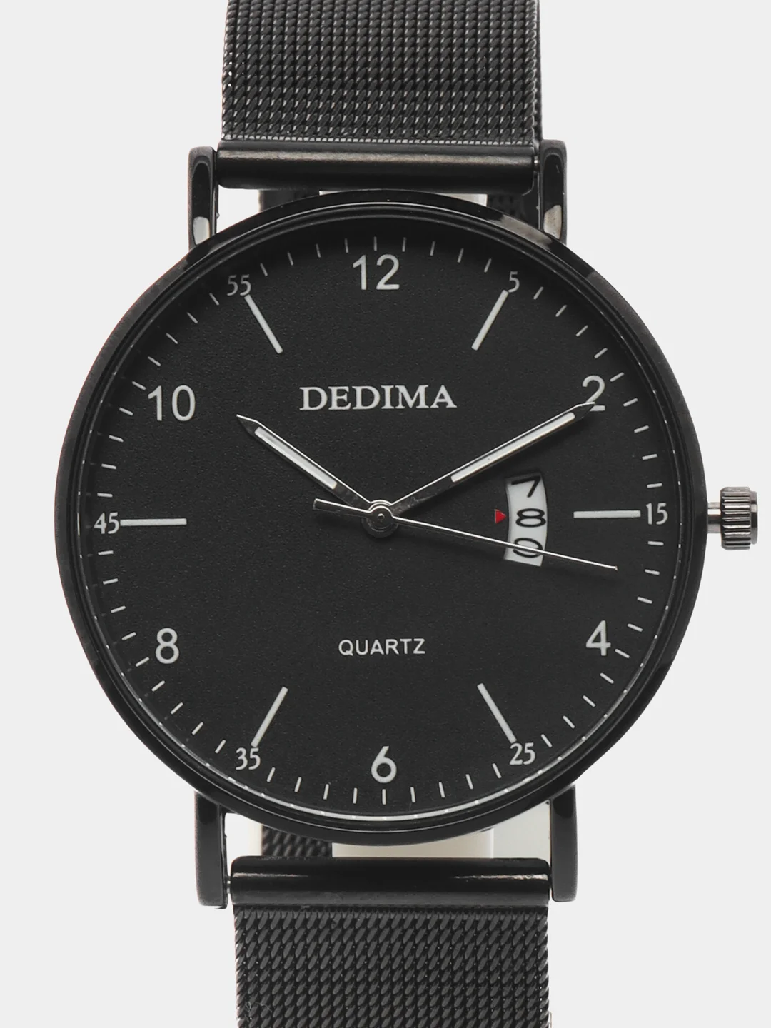 Черный мужские наручные часы Dedima D-185, с календарём, в подарочной упаковке