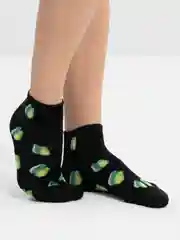 Носки черные, короткие, с авокадо, размер 36-40