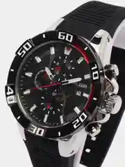 Черный мужские наручные часы Megir MN2121G, с хронографом, в подарочной упаковке