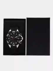 Черный мужские наручные часы Megir MN2121G, с хронографом, в подарочной упаковке