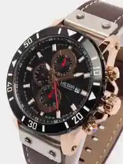 Золотой мужские наручные часы Megir ML2081G, с хронографом, в подарочной упаковке