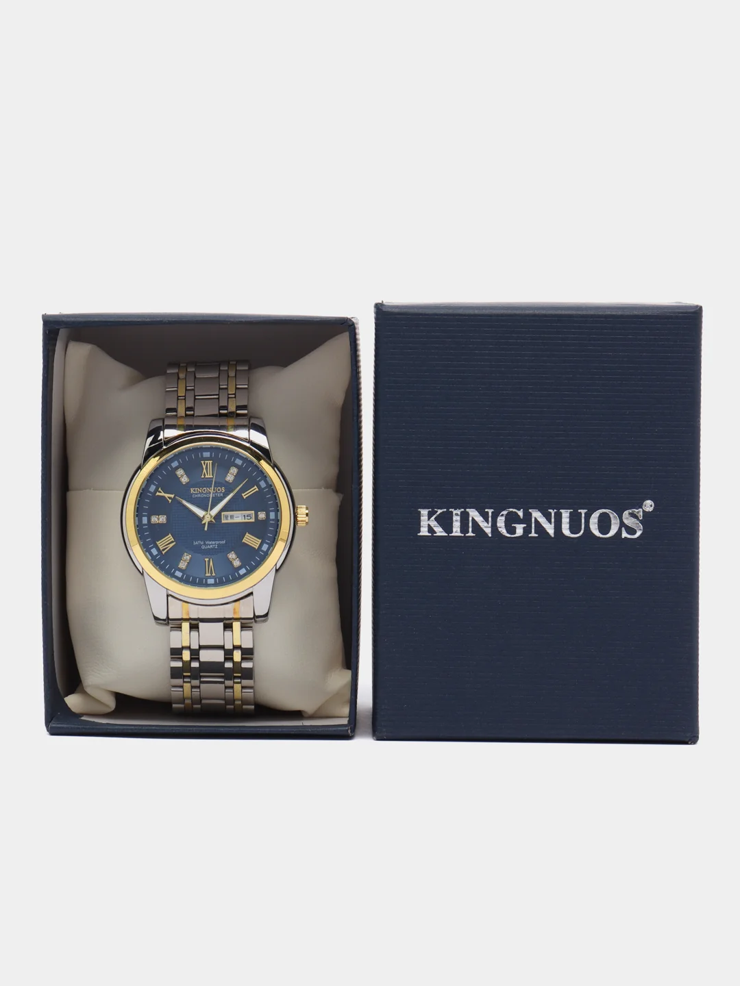 Индиго мужские наручные часы KINGNUOS K-1683 с календарем в, подарочной упаковке
