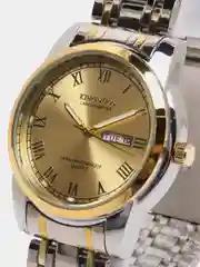 Золотой мужские наручные часы KINGNUOS K-1758, с календарем, в подарочной упаковке