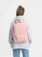 Розовый рюкзак однотонный