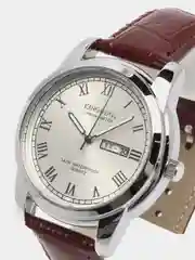 Серый металлик мужские наручные часы KINGNUOS K-1758, в подарочной упаковке
