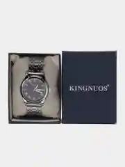 Хром мужские наручные часы KINGNUOS K-1758, с календарем, в подарочной упаковке