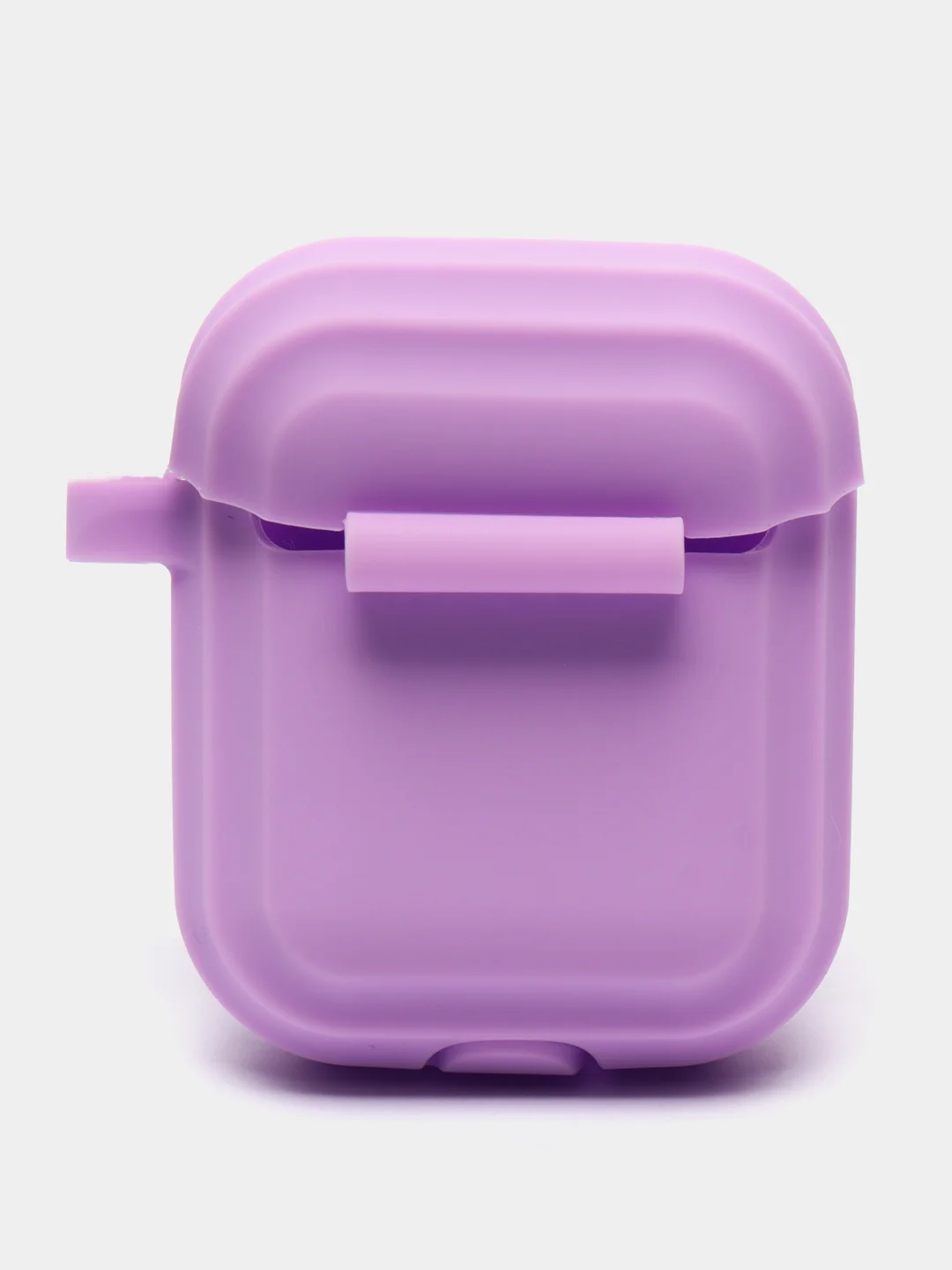 Лавандовый чехол для наушников AirPods 1, 2, AirPods Pro, с брелоком, c карабином, силиконовый