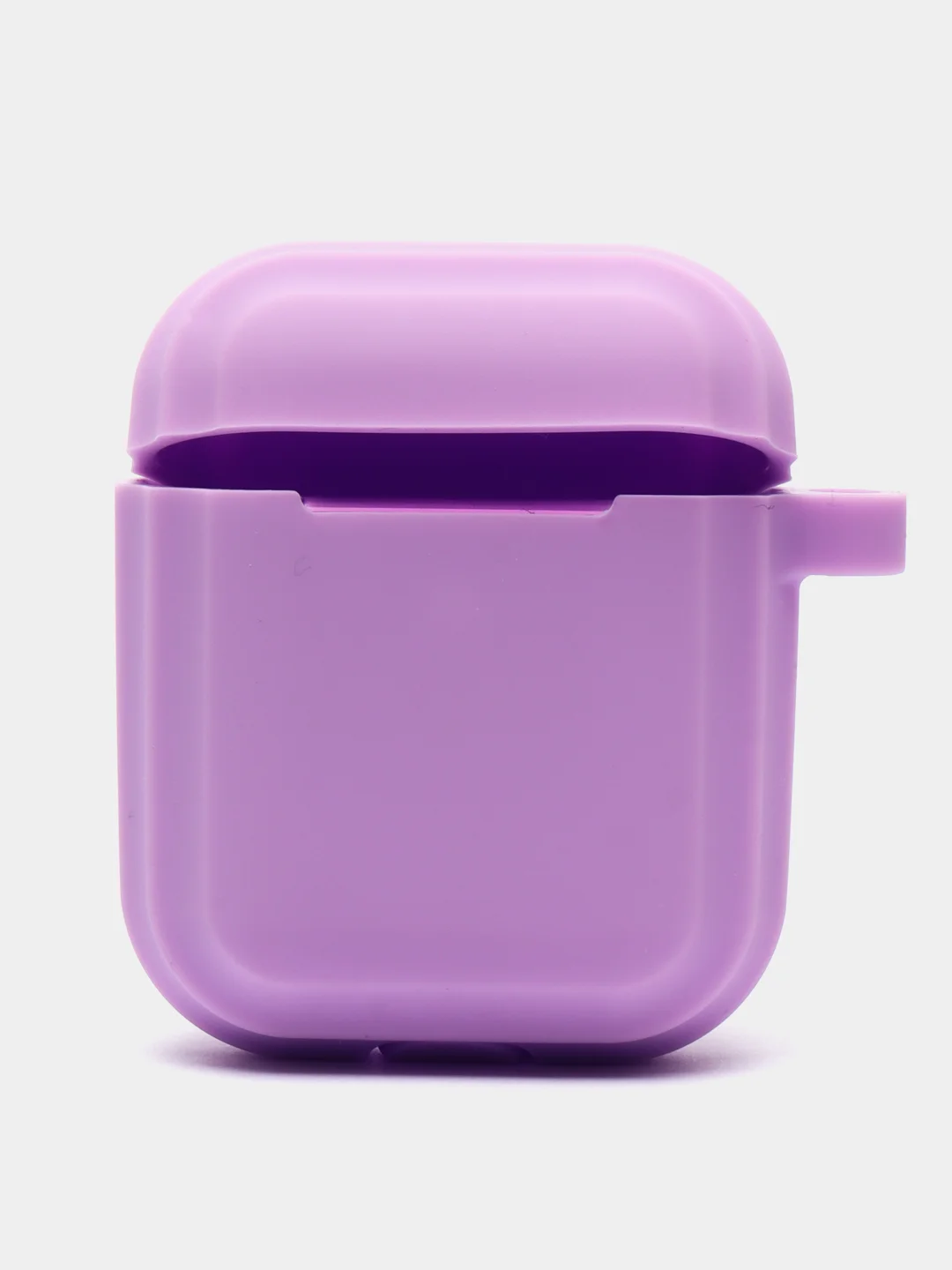 Лавандовый чехол для наушников AirPods 1, 2, AirPods Pro, с брелоком, c карабином, силиконовый