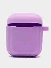 Лавандовый чехол для наушников AirPods 1, 2, AirPods Pro, с брелоком, c карабином, силиконовый