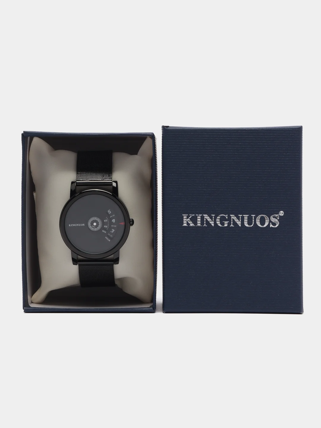 Черный мужские наручные часы KINGNUOS K-1260, в подарочной упаковке
