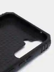Темно-синий чехол для Samsung Galaxy A34, противоударный, с металлической подставкой-кольцом