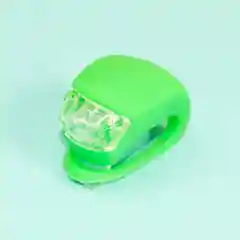 Фонарь силиконовый вело (2 красных диода, зеленый корпус)